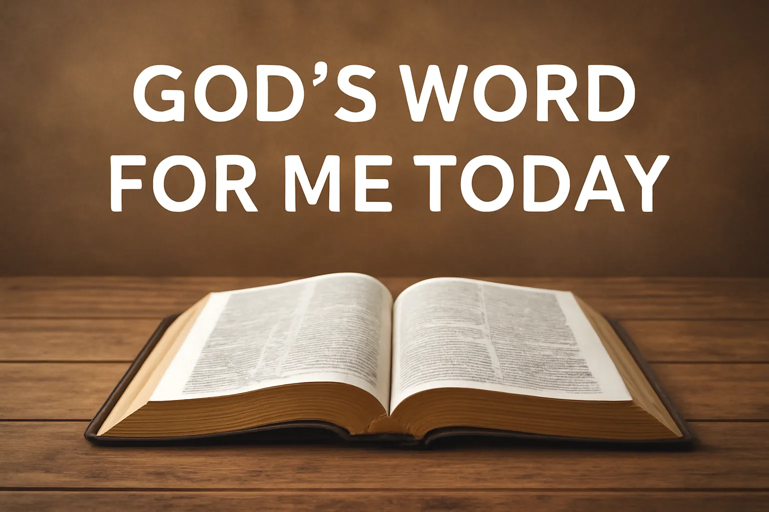 gods word for me today