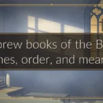 Hebrew books of the Bible: names, order, and meaning