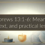 Hebrews 13:1-6: Meaning, context, and practical lessons