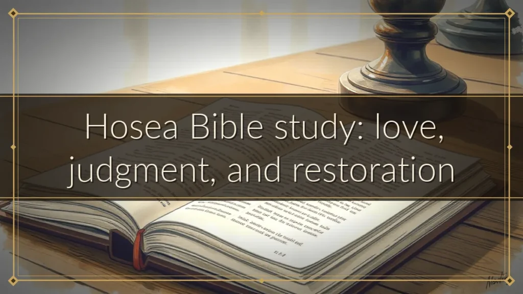 Hosea Bible study: love, judgment, and restoration