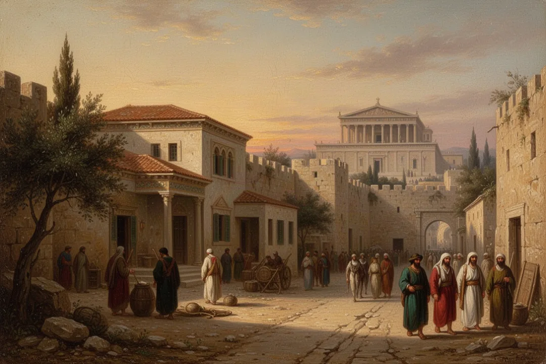 Ancient Jerusalem setting representing David’s royal dynasty
