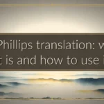 JB Phillips translation: what it is and how to use it
