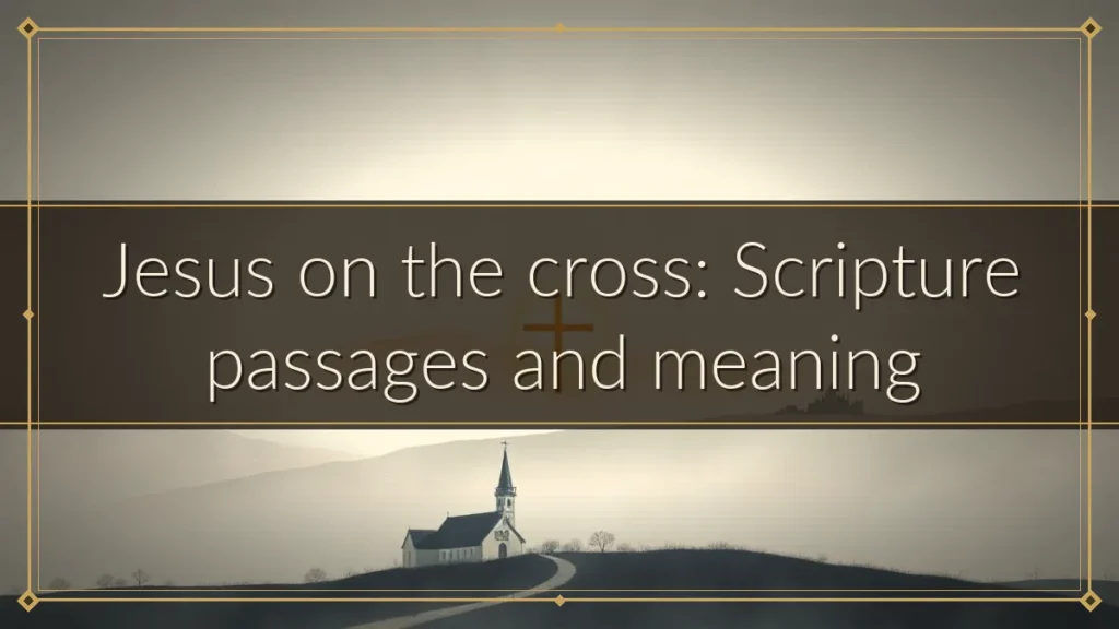 Jesus on the cross: Scripture passages and meaning