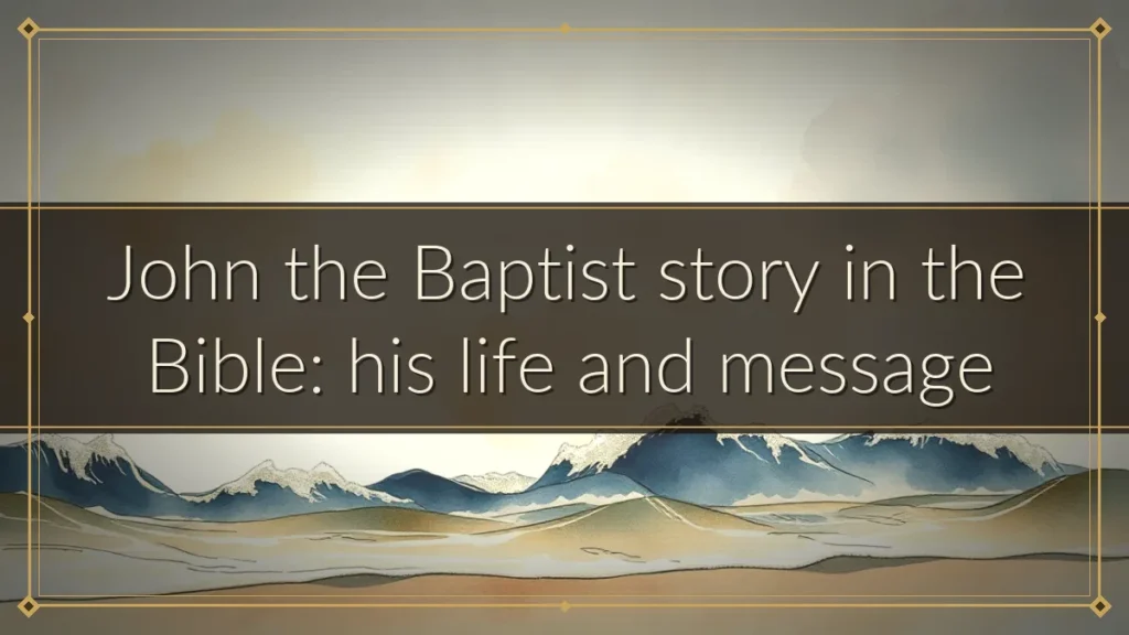John the Baptist story in the Bible: his life and message