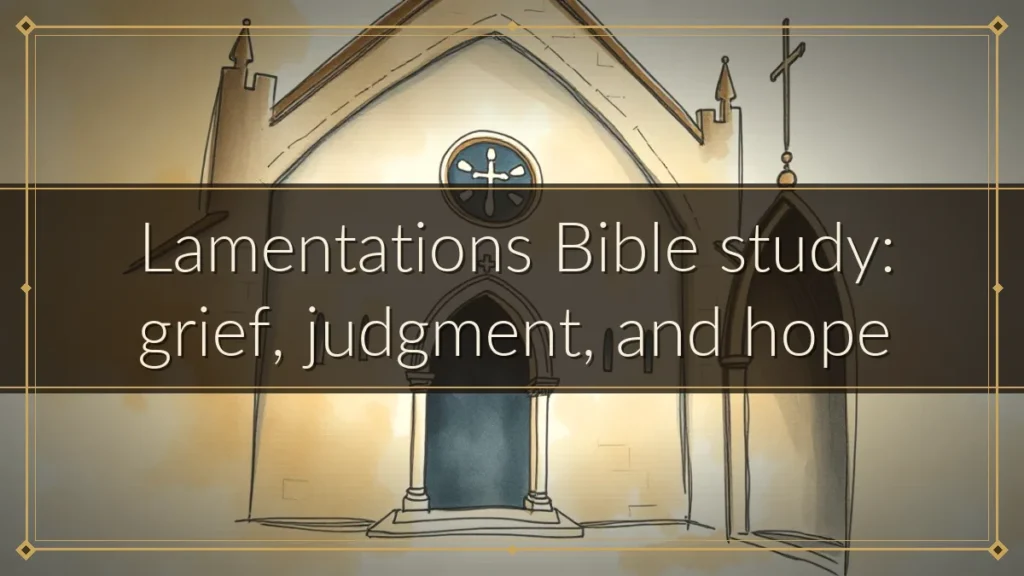 Lamentations Bible study: grief, judgment, and hope