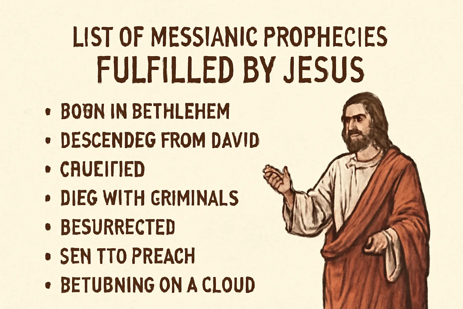 list of messianic prophecies fulfilled by jesus