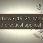 Matthew 6:19-21: Meaning and practical application