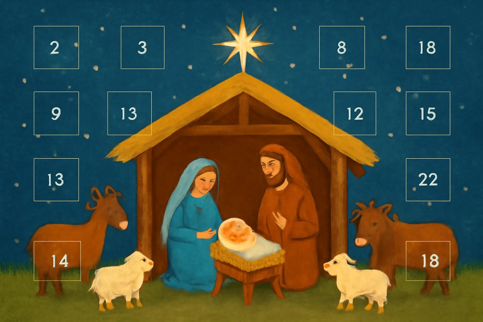 nativity scene advent calendar
