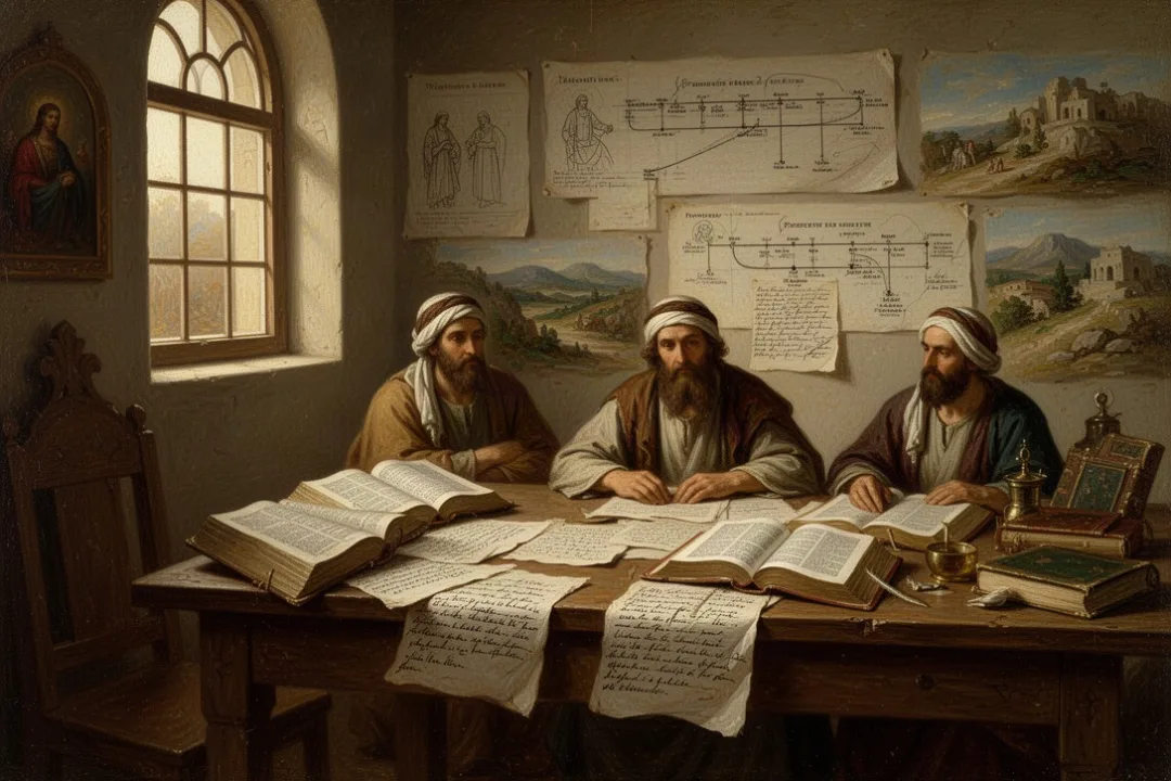 Open Bibles and study notes illustrating differing rapture theories