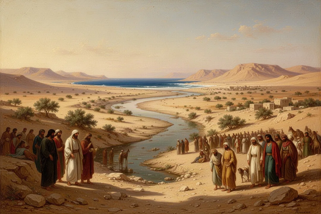 Wadi el-Arish seasonal riverbed across the northern Sinai landscape