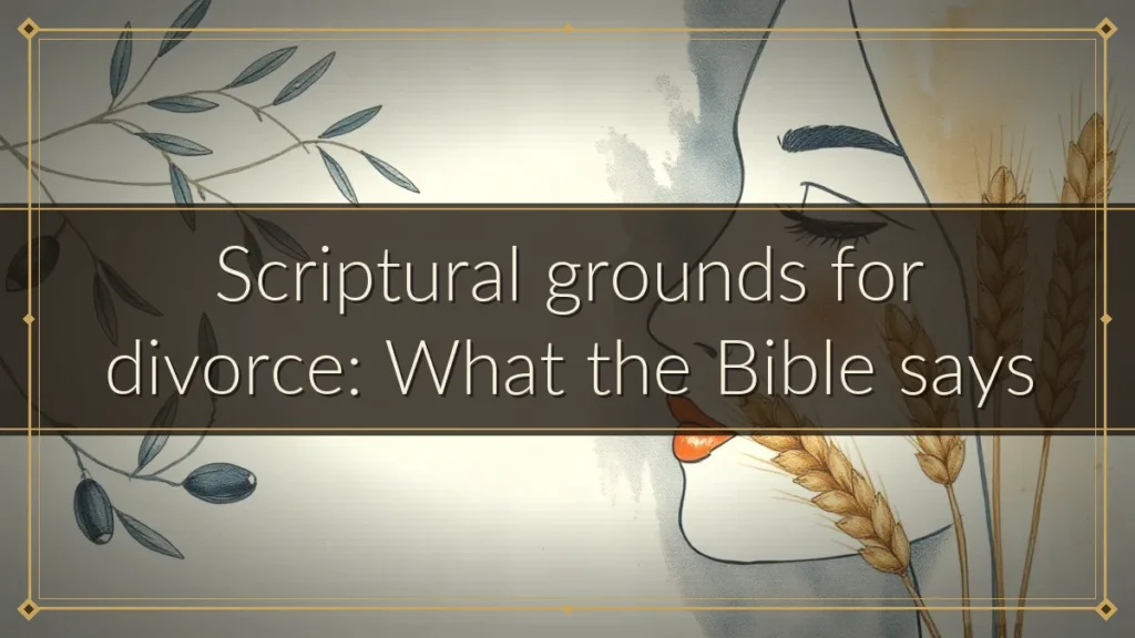 Scriptural grounds for divorce: What the Bible says