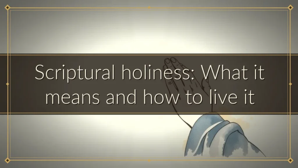 Scriptural holiness: What it means and how to live it