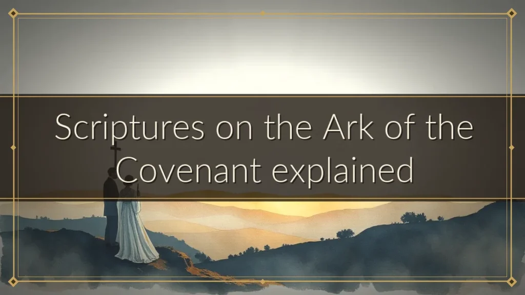 Scriptures on the Ark of the Covenant explained