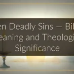 Seven Deadly Sins — Biblical Meaning and Theological Significance Seven Deadly Sins — Biblical Meaning and Theological Significance