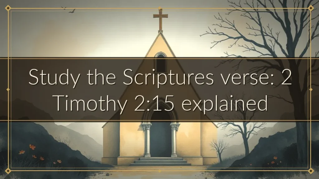Study the Scriptures verse: 2 Timothy 2:15 explained