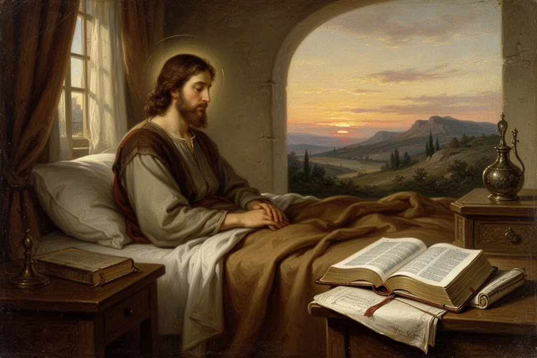 Open Bible and journal in quiet morning light during prayer