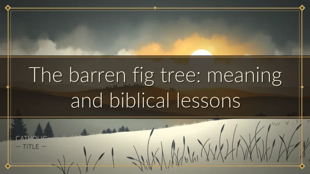 The barren fig tree: meaning and biblical lessons