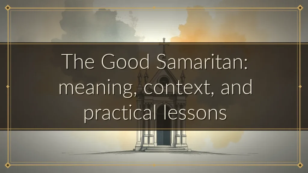 The Good Samaritan: meaning, context, and practical lessons
