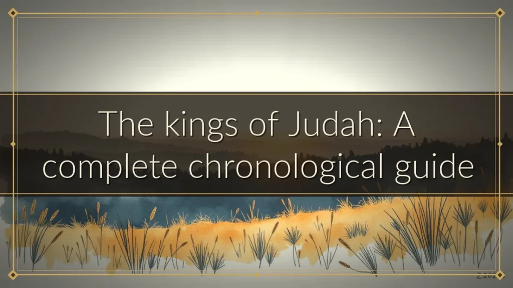 The kings of Judah: A complete chronological guide