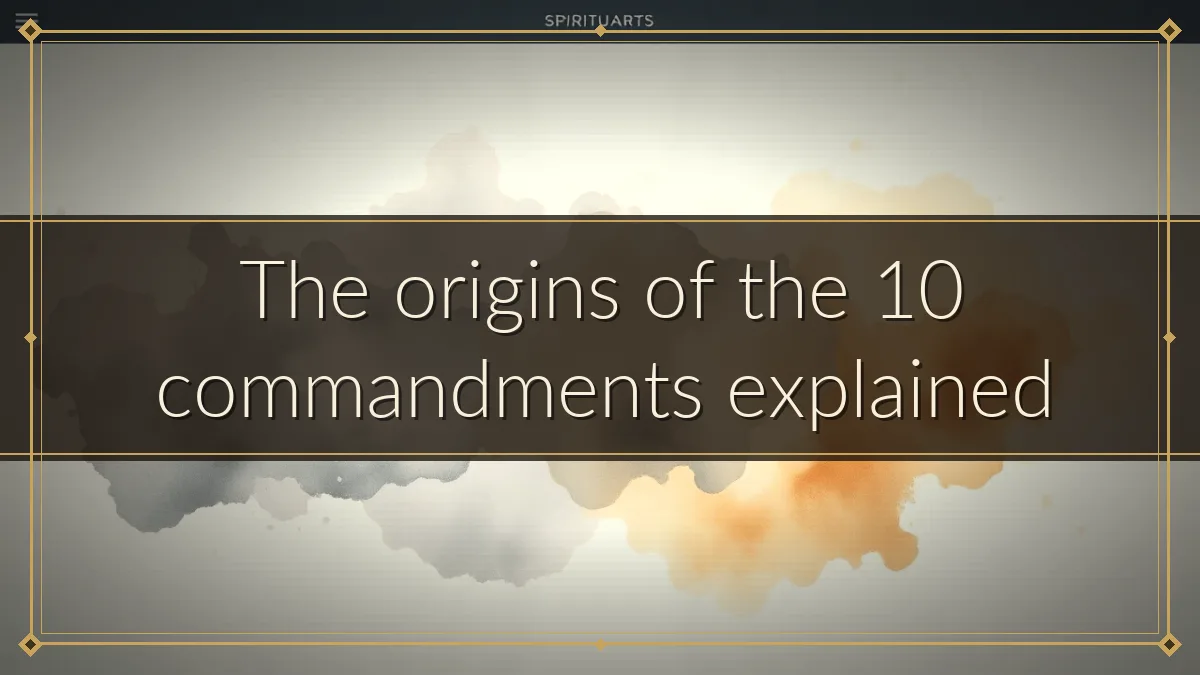 The origins of the 10 commandments explained