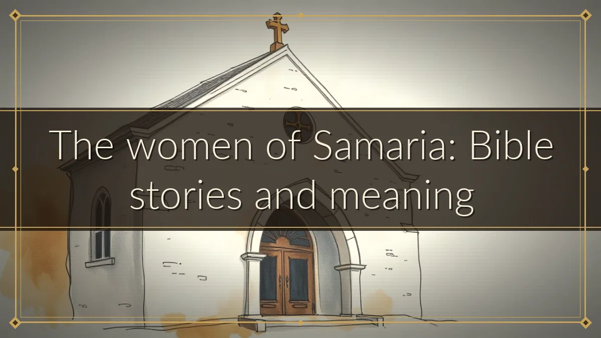The women of Samaria: Bible stories and meaning