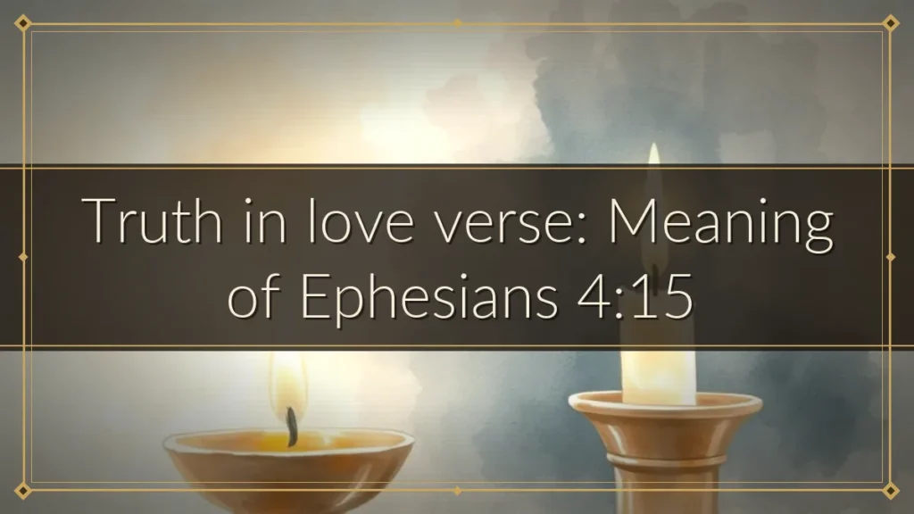 Truth in love verse: Meaning of Ephesians 4:15