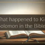 What happened to King Solomon in the Bible?