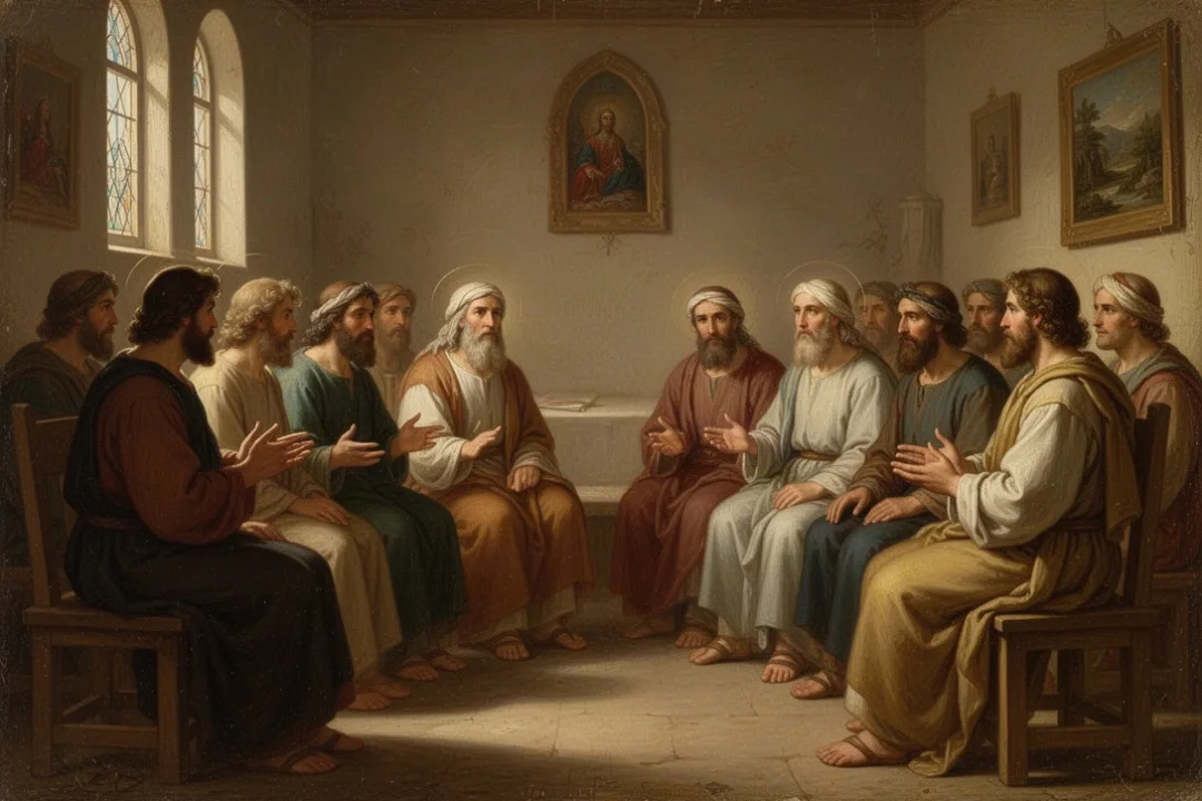 Church members listening respectfully during a reconciliation conversation