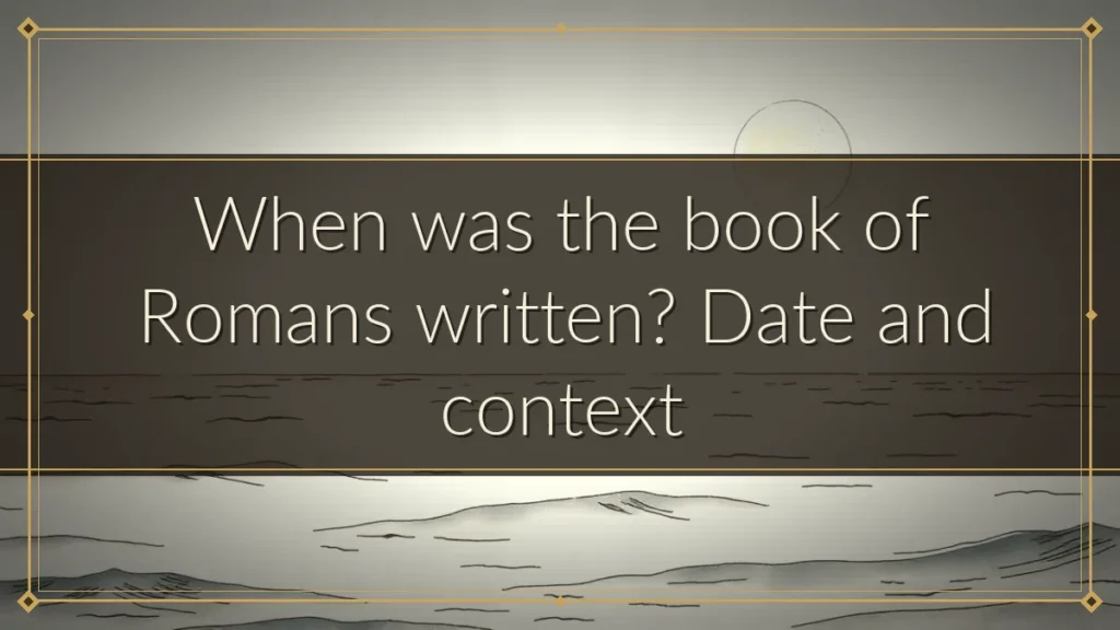 When was the book of Romans written? Date and context