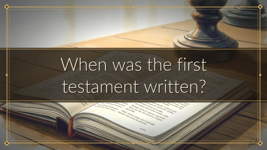 When was the first testament written?